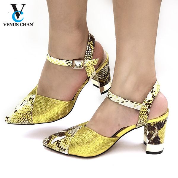 

latest design women luxury 2020 wedding party shoes nigerian women party pumps high heels slip on shoes for, Black