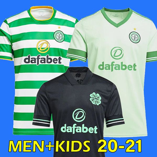 

20 21 celtic soccer jersey thailand 2020 2021 celtic football shirt men kids home away third celtic uniform, Black;yellow