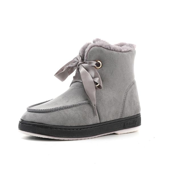 

2020 новый зимний снег сапоги женщины высокого качества lace up толстые fur теплая зима сапоги женские туфли мода лодыжка, Black