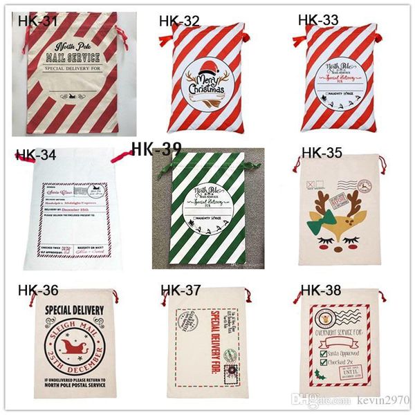 

christmas gift bag santa claus sack large canvas monogrammable drawstring bags xmas decoration