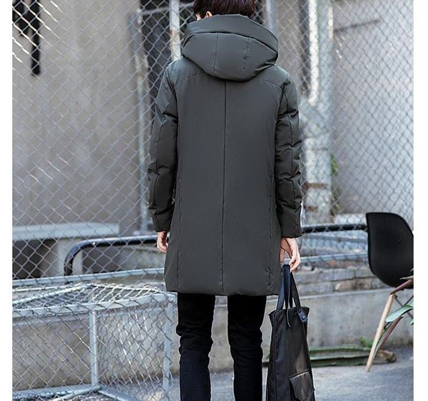

2018 new long can withstand - 20 degrees winter jacket men big real fur collar hooded duck down jacket big size 2xl 3xl003, Black