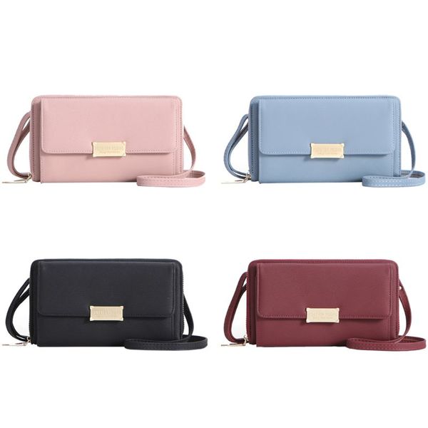 

women pu phone pouch holder crossbody shoulder bag small handbag lx9f
