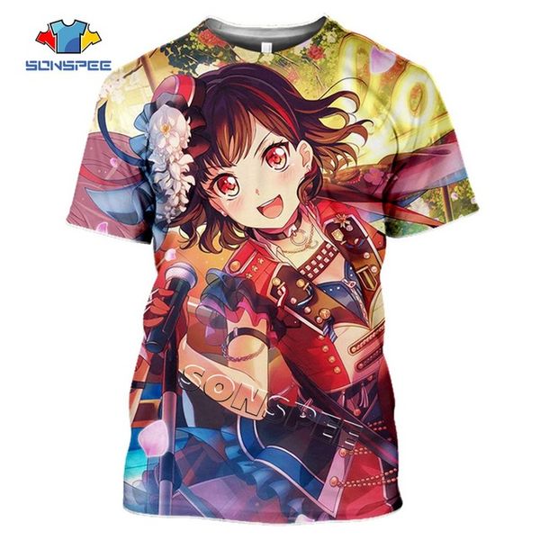 

3d cute girl summer men love live school idol anime 3d print shirts comics graphic hentai men clothing