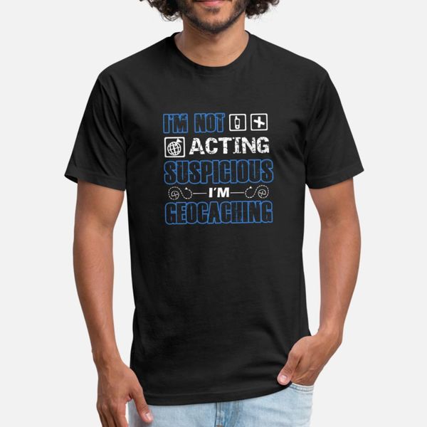 

i'm geocaching shirt t shirt men create short sleeve o-neck clothing anti-wrinkle comical spring autumn standard shirt