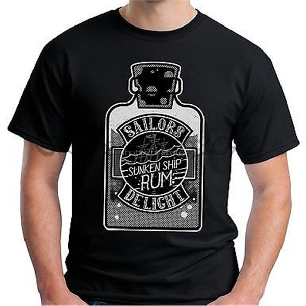 

velocitee mens sailor rum t shirt pirate boat ship retro rockabilly jerry summer brand cotton tshirt black sbz5044