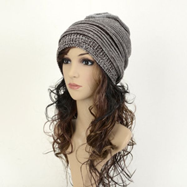 

горячие женщины мужчины трикотажные hat мягкая упругая keep warm шапочки крышка для зимы осени открытый hh88, Blue;gray