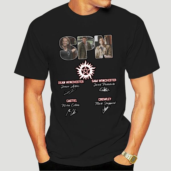 

supernatural movie sam and dean winchester castiel crowley t-shirt quality print new summer style tee t shirt-3517a