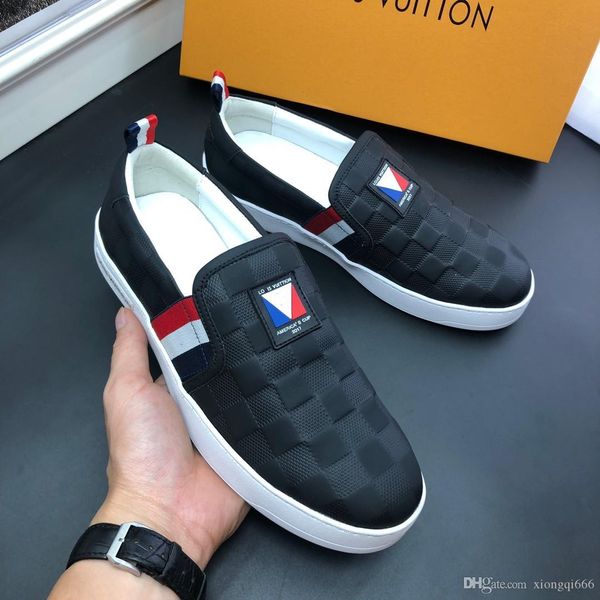 

2020 men's flat shoes, luxury designer fashion sneakers, comfortable and versatile, many colorsad, Red;white