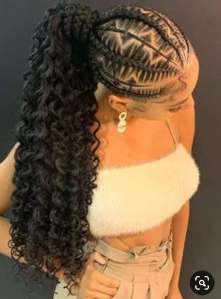 

new braid human ponytail hairstyle italian curly drawstring ponytail human hair extension clip in malaysian bundles hair full thick 140g, Black