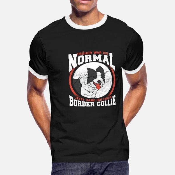

border collie t shirt men design tee shirt o-neck unique interesting comfortable summer style pattern shirt