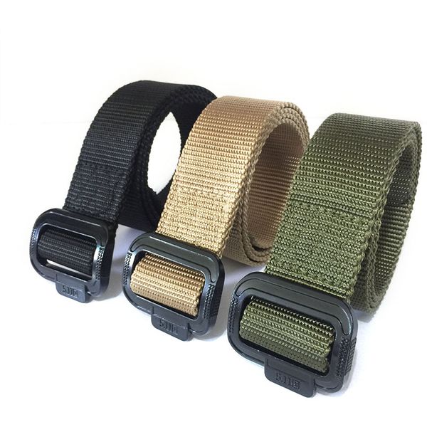 

canvas belt men's cqb tactical outdoor belt canvas trousers, Black;brown