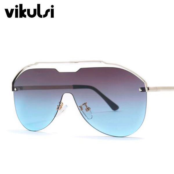 

новый элегантного дама rimless солнцезащитных очков женщина марк дизайнер италия мода авиация вс очки женщина мужчины градиент очки shades, White;black