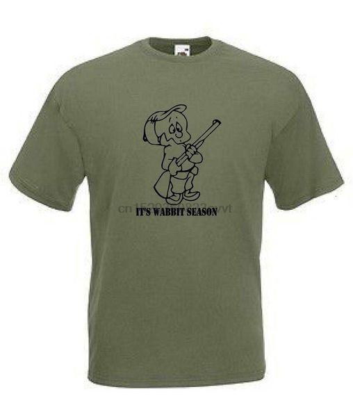 

its wabbit season hunting shooting game hunt funny joke tee shirt