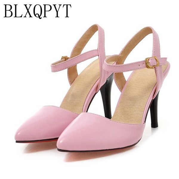 

blxqpyt 2020 sandalias mujer plus big size 31-47 ladies shoes women high heel pumps summer style chaussure 1391, Black