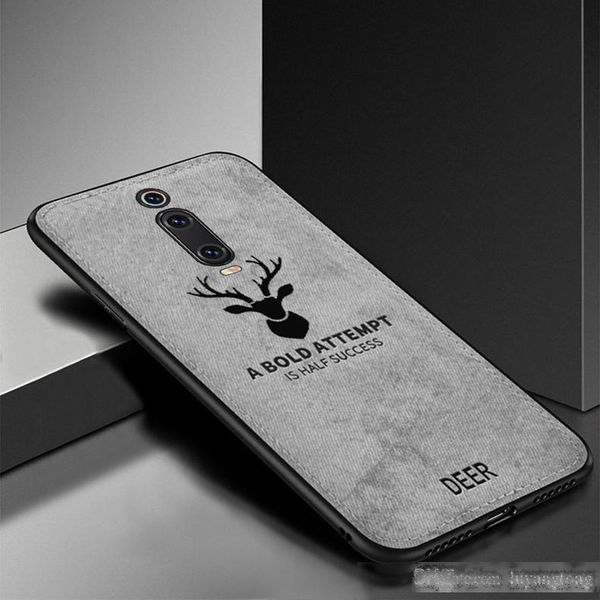 

for redmi k20 pro case shockproof deer cloth phone case for xiaomi mi 9t pro back cover soft frame fabric fundas mi9t