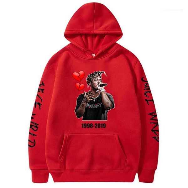 

print homme pullover male clothing juice wrld men designer casual hoodies fashion hip hop rapper 3d, Black