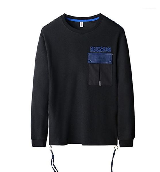 

o neck men with zipper casual male clothes hiphop designer mens sweatshirts spring long sleeve, Black