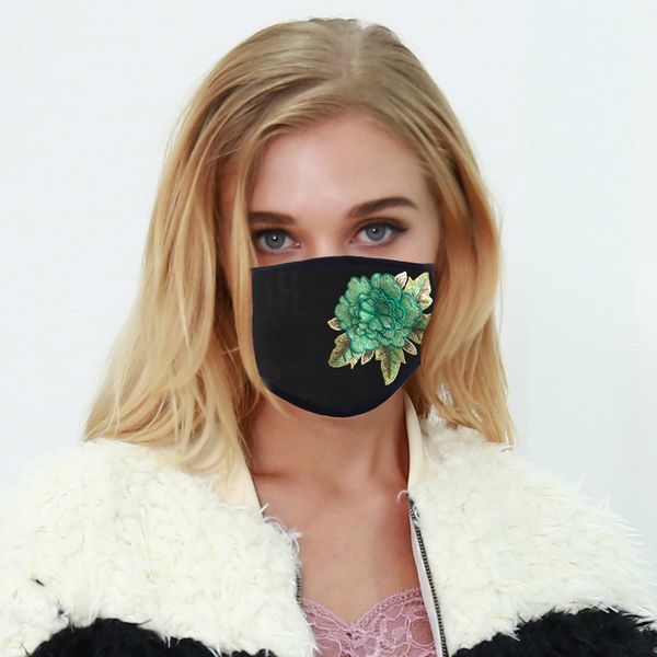 

fashion masks embroidered cloth face mask dust-proof anti-spray washable reusable