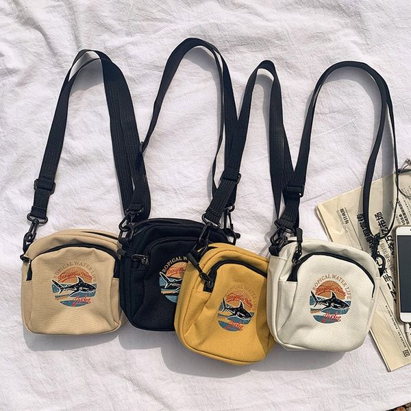 

women canvas handbags korean mini student bag cell phone bags casual ladies flap shoulder bag simple small crossbody bags #30