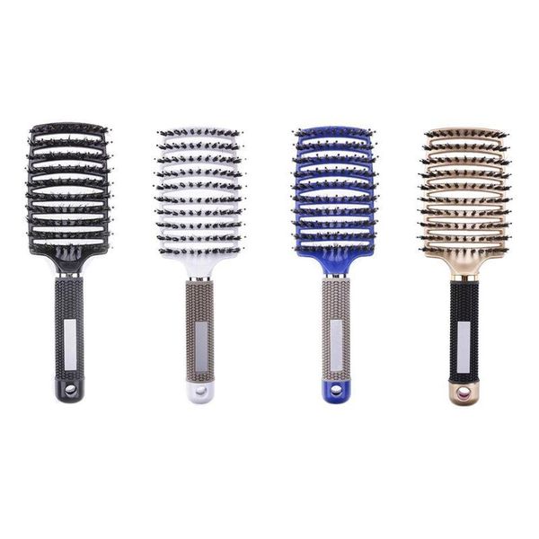 

women comb comb hair hair scalp professional straight scalp bristles styling with massage salon brush curly qtjcw hairclippersstore, Silver