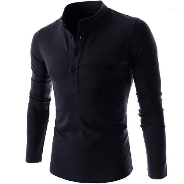 

stand collar mens polos casual males clothing solid color mens designer polos fashion slim buttons panelled, White;black