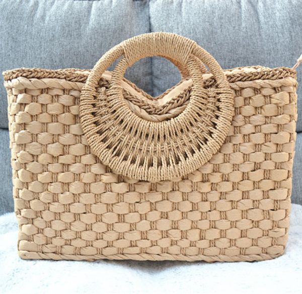

ladies straw bag luxury handbag rattan grass casual shoulder crossbag ladies beach basket bag original brand designer 2020 new