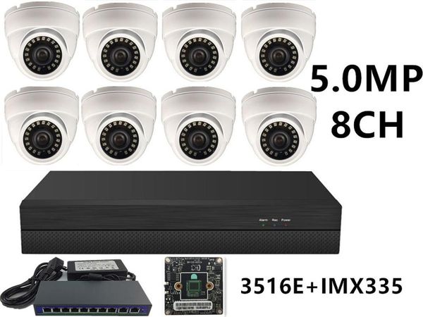 

systems 5.0mp 4.0mp 3.0mp 2.0mp 8ch ip surveillance kit metal dome camera 18leds irc 48v poe switch 16ch*5mp nvr cms xmeye p2p mobile