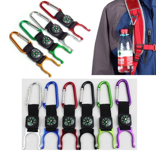 

крюк воды выживания climbing бутылка компас кемпинг пряжка клип путешествие карабин на открытом воздухе инструменты holder туризм hwjh dvgac