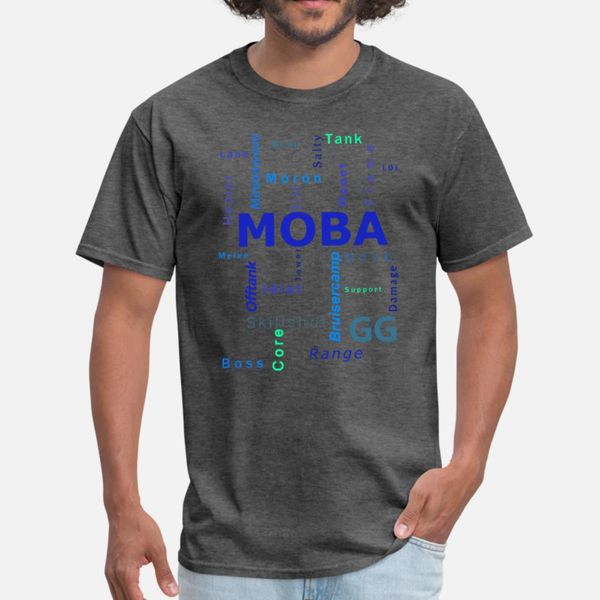 

moba blue gamer t shirt men personalized 100% cotton s-xxxl pattern graphic casual spring autumn trend shirt