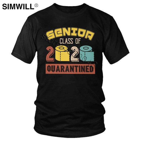 

class of quarantined seniors 2020 t shirt toilet paper t-shirt men short sleeved cotton tees roll sarcastic panic tshirt