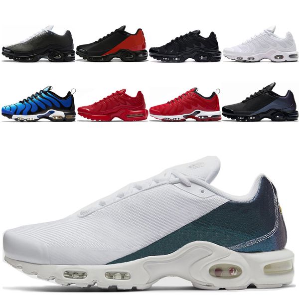 

fashion men women tn plus running shoes just white spray paint bred black crimson white crimson throwback future deluxe sneakers chaussures