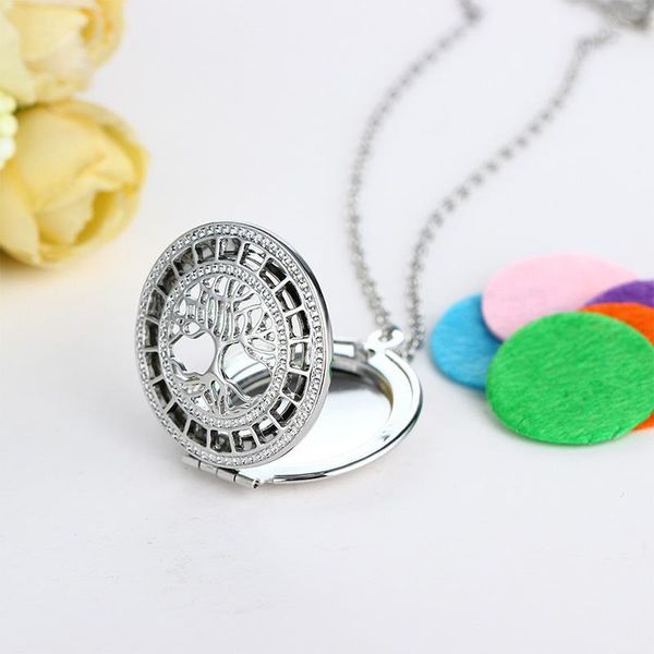 

hollow essential necklaces ancient chain 3 necklace b426q diffuser silver of 60cm oil pendant aroma tree style life jewelry s xjxvph