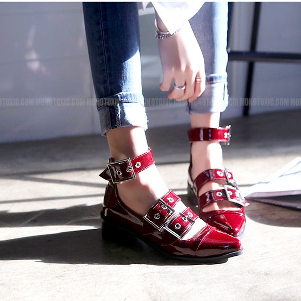 

mary jane shoes new pointed british style small fresh word buckle chic shoes women's thick heel retro joker 2020 new, Black