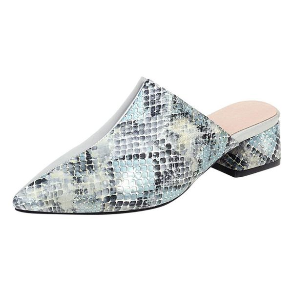 

jaycosin womens snake print flat slip-on pointed toe non-slip casual shoe sandals slipper zapatos de mujer tacon alto 2020 open, Black