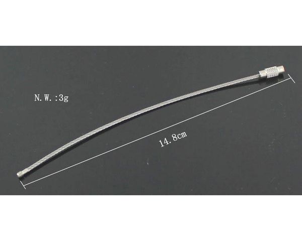 

dhl stainless steel wire keychain cable key ring for outdoor hiking 1200pcs