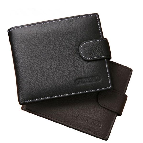 

wallets men's wallet leather short zipper buckle coin pocket, Red;black