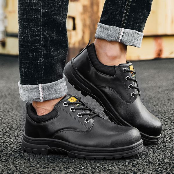 

shoes men's casual shoes fashion men flats genuine leather comfortable outdoor men lace-up hand-made oxfords, Black