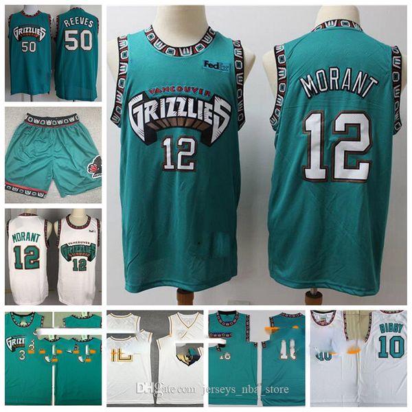 

12 ja morant hwc memphis grizzlies throwback zach randolph vintage 10 mike bibby 3 shareef abdur-rahim retro basketball jerseys, Black;red