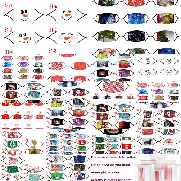 

5tpu arj4 printed masks styles halloween christmas face party cartoon 135 washable kids reusable mouth co prkwe