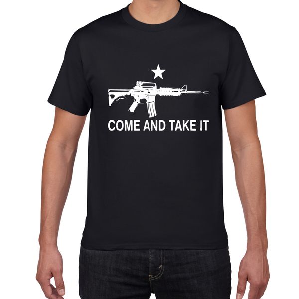

come take it 100% cotton tshirt men graphic gun novelty funny t shirts men summer streetwear sport tee shirt homme men clothes