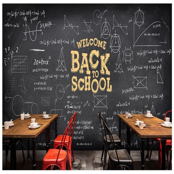 

wallpapers drop po wallpaper custom hand painted blackboard chalk formula 3d cafe milk shop ktv box theme mural