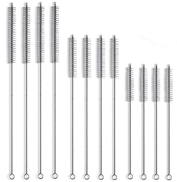 

stainless steel straw brushes 17cm straw cleaners milk tea straw brush reusable baby bottle brushes dhl ing