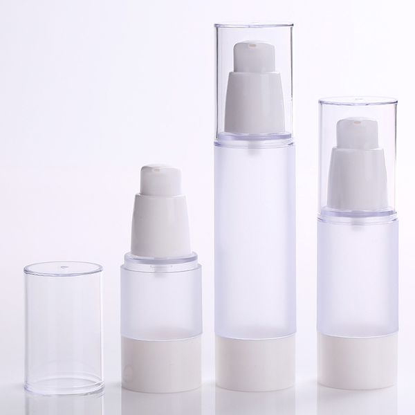 

storage bottles & jars 15ml 30ml 50ml frosted airless pump vacuum bottle toiletries travel cosmetic container refillable plastic dispenser