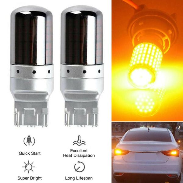 

2pcs canbus t20 7440 w21w led bulbs 3014 144smd error canbus turn signal lights brake lamp