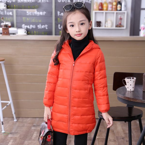 

long down jacket for girl cuhk virgins children's clothes keep warm hooded girls parka coats kids boys winter coat