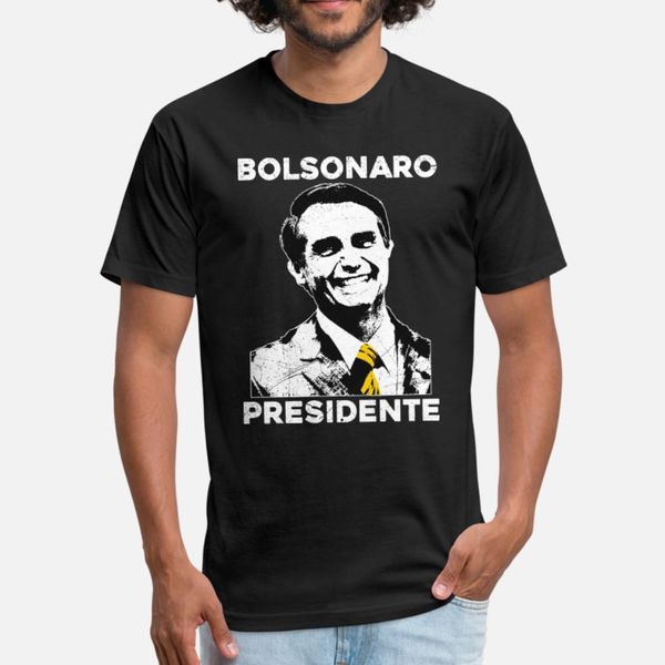 

jair bolsonaro presidente 2018 brasil t shirt men create short sleeve crew neck costume famous funny casual summer trend shirt