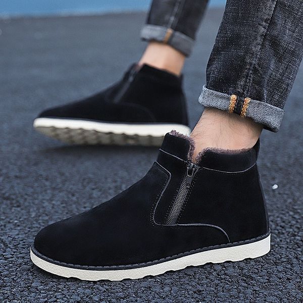 

средняя школа студенты второго хлопок обувь подростковой plus бархат мех водонепроницаемая короткие открытый снег леди обувь -40, Black