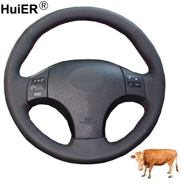 

hand sewing car steering wheel cover layer cow leather for is is250 is250c is300 is300c is350 is350c f sport 2005