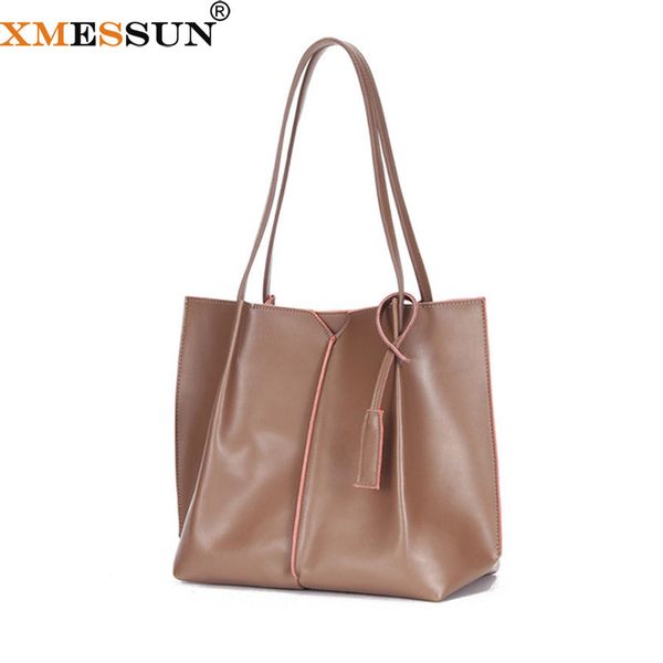 

xmessun new arrival vintage genuine leather handbags for women custom purses bags ladies simple shoulder bags travel f270
