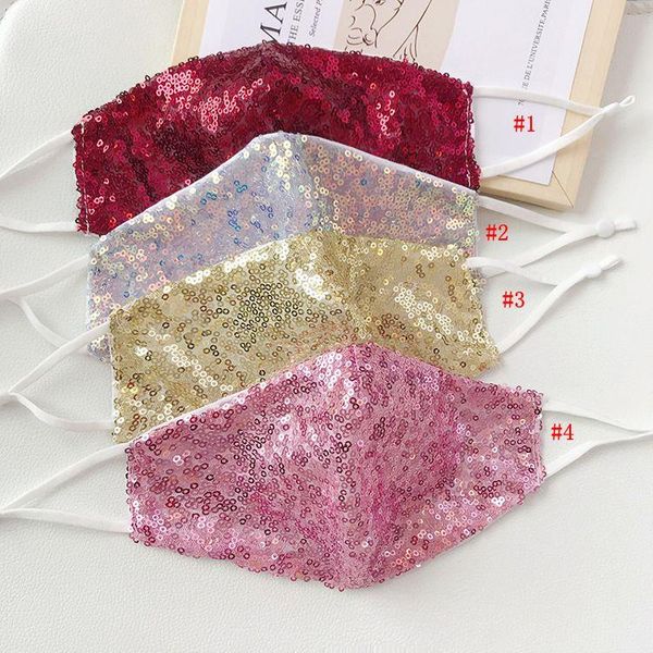 

sequins protective pm2.5 dustproof mouth cover washable earloop cotton mask home and garden dhe426